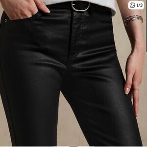 Banana republic Black Coated  Jeans